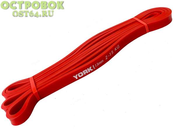 Эспандер Резиновая петля York TPR Crossfit 2080х4.5х13мм, красный, RBT-102, B34949