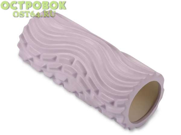 Ролик массажный для йоги  INDIGO PVC Волна, 33x14 см, IN275